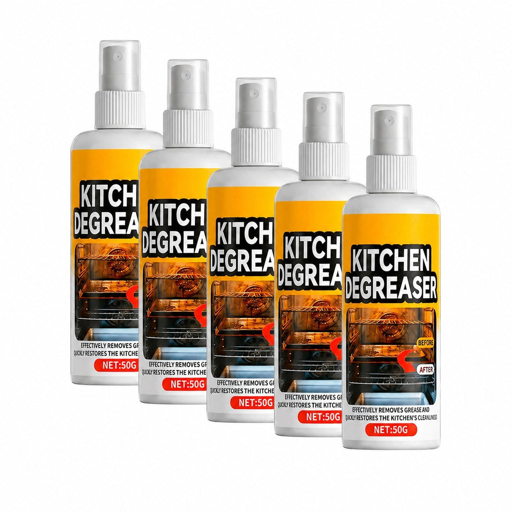 GreaseKiller Spray 5 Pack — heavy-duty kitchen degreaser bottles