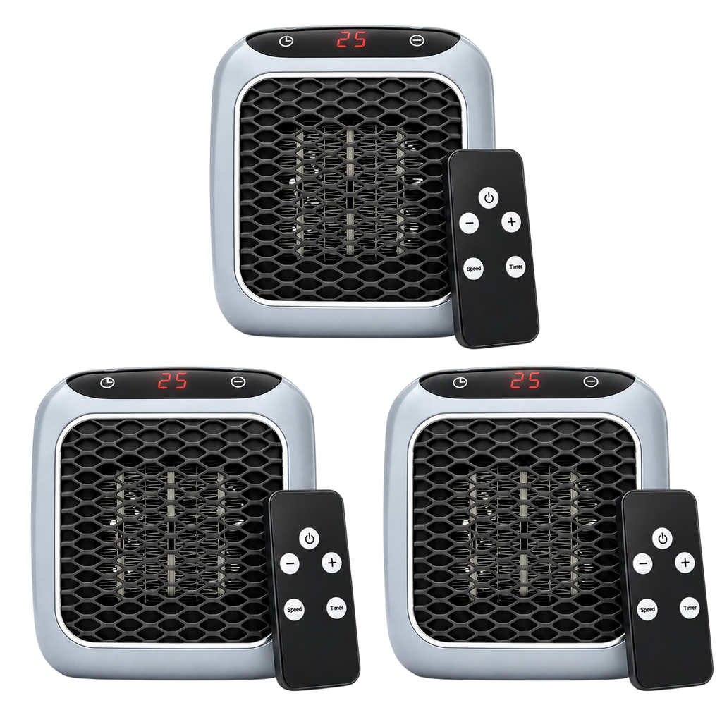 Three RapidHeat ceramic space heaters, 3-pack