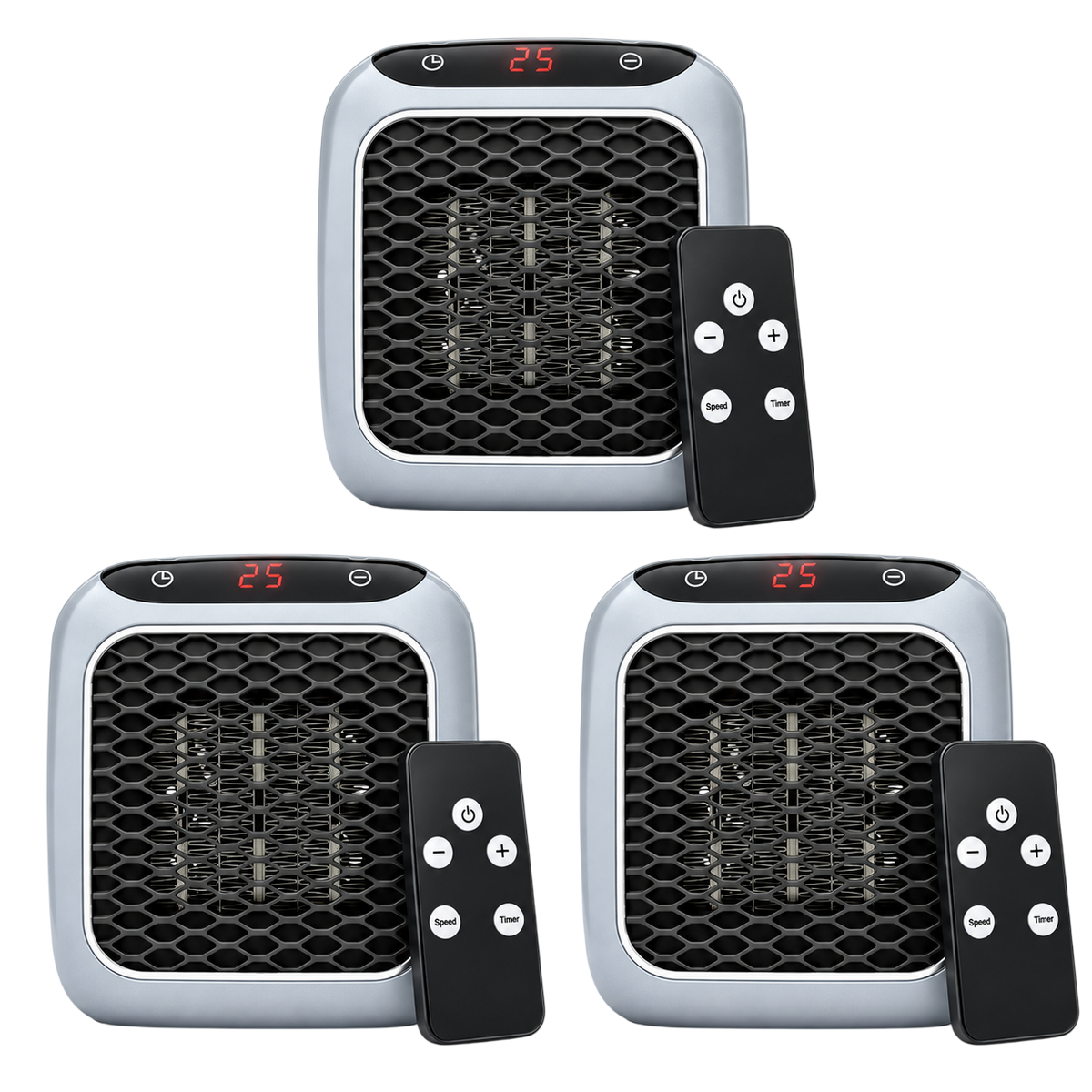 Three RapidHeat ceramic space heaters, 3-pack