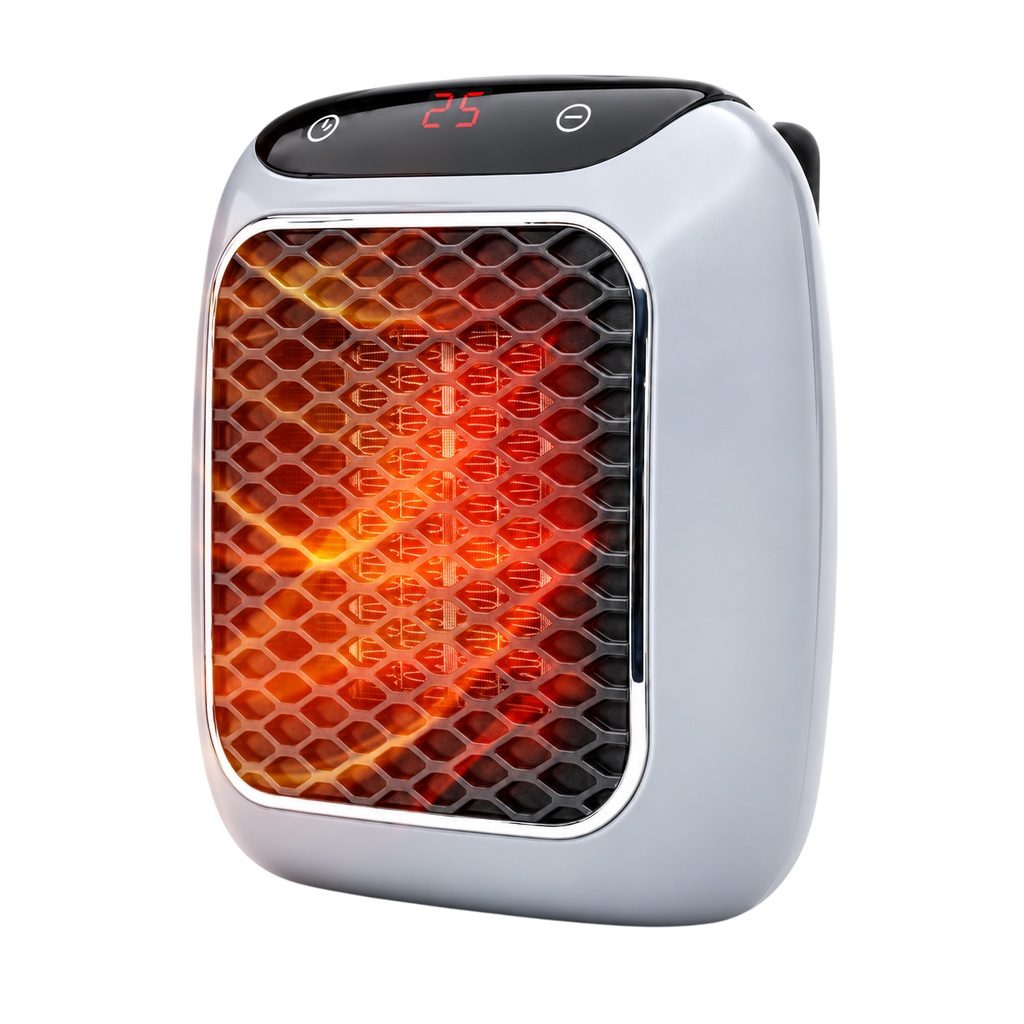 RapidHeat ceramic heater glowing in a room