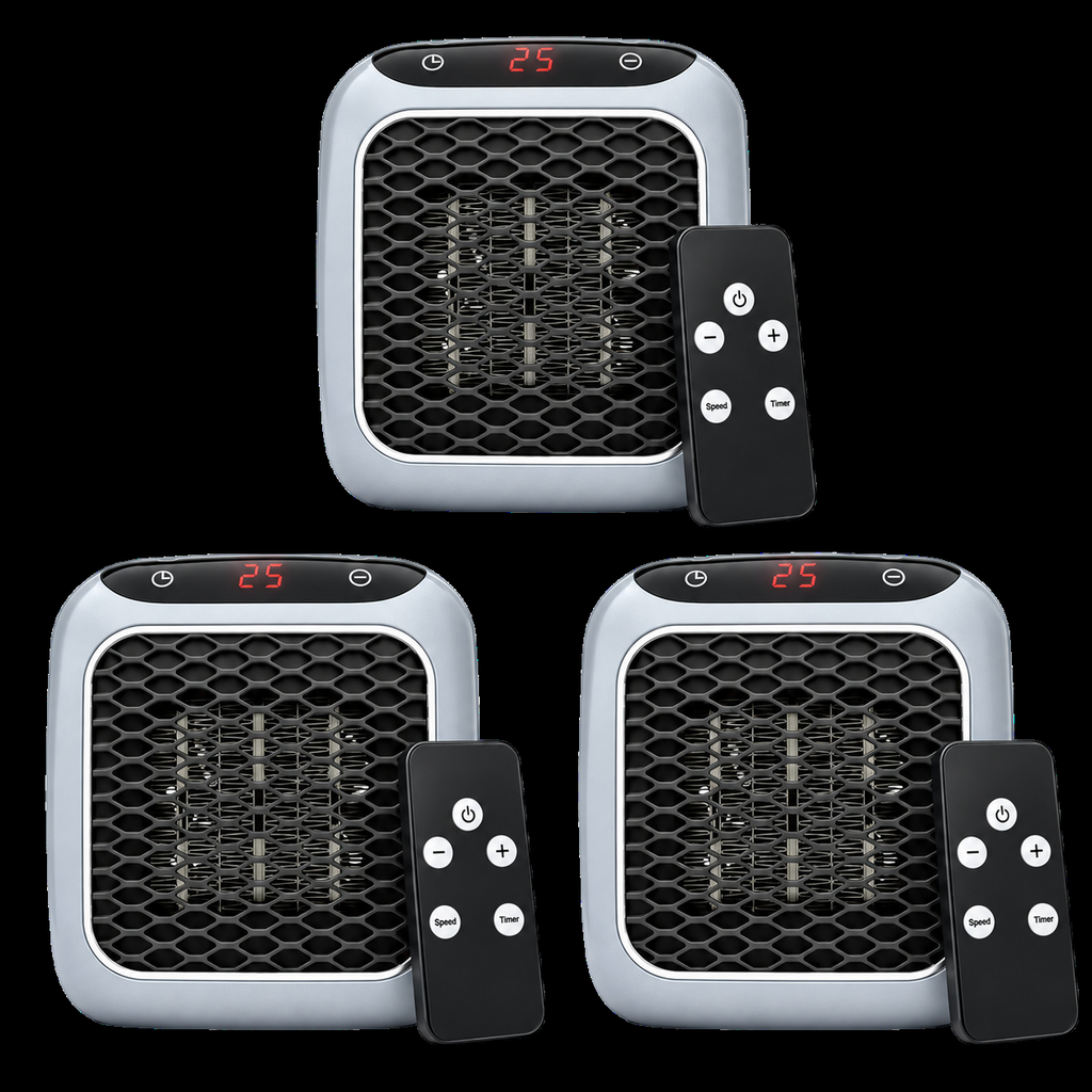 Three RapidHeat ceramic space heaters, 3-pack